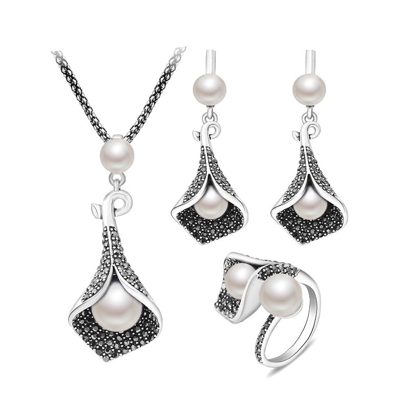 Boho Pearl Embellished Jewelry Set - bohogammastyle