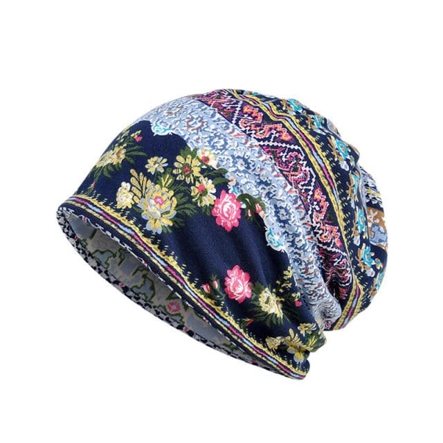 Caps hat female turban beanie Women vintage hats for women's pinting Muslim hats femme mujer Ladies Head Scarf Wrap Cap DC28D